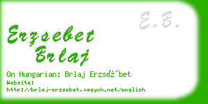 erzsebet brlaj business card